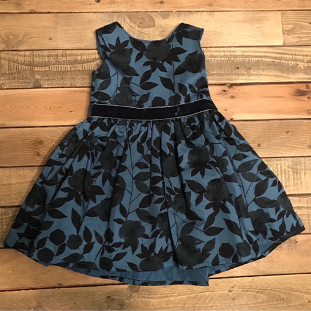 Blue Floral Holiday Dress